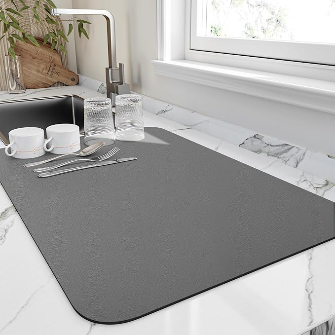 Fast-Drying Kitchen Dish Mat | Ultra-Absorbent Diatomite