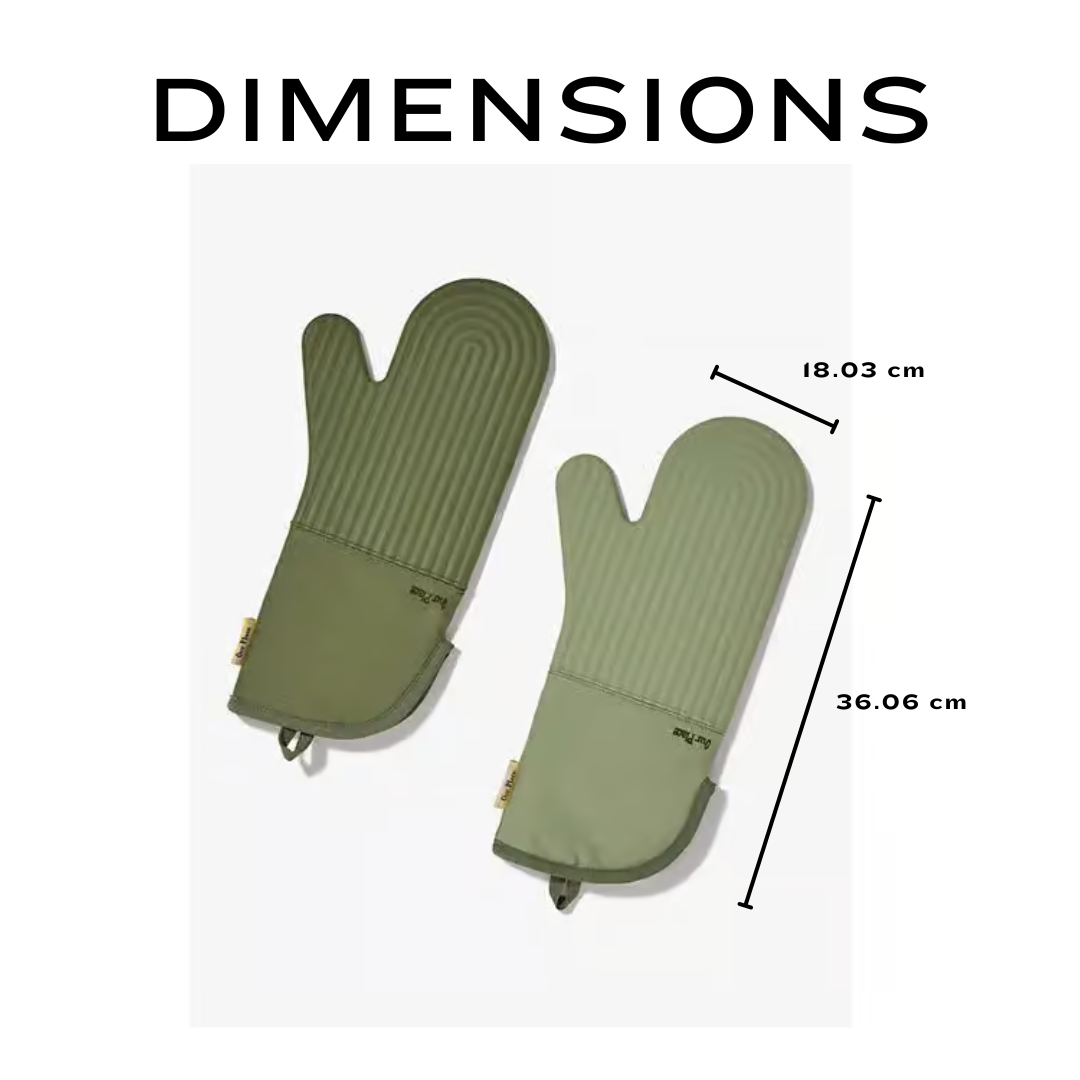 Elegant Heat-Resistant Cooking Mitts