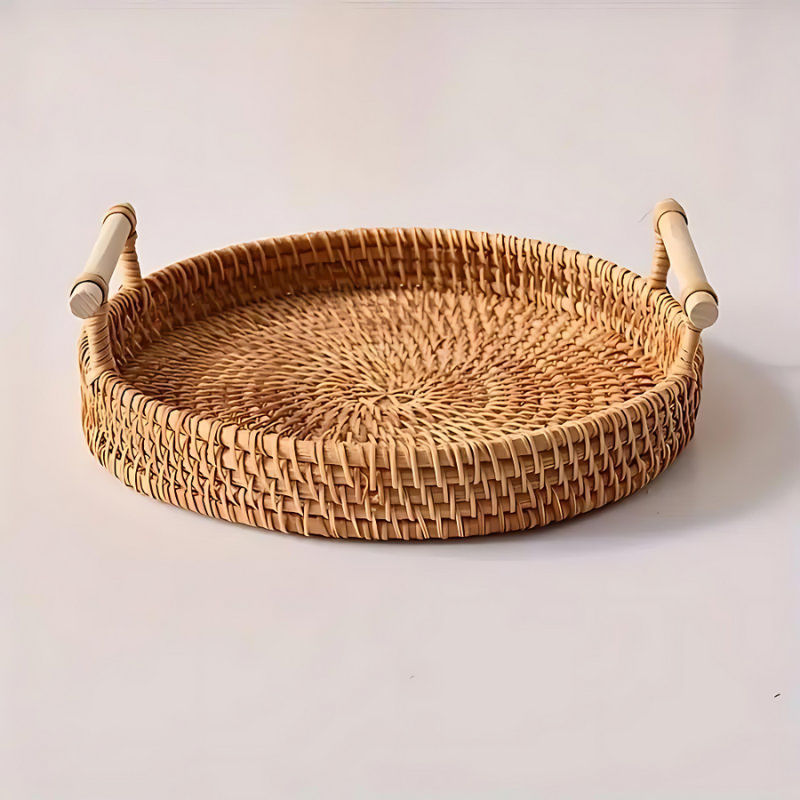 Durable Handwoven Rattan Tray