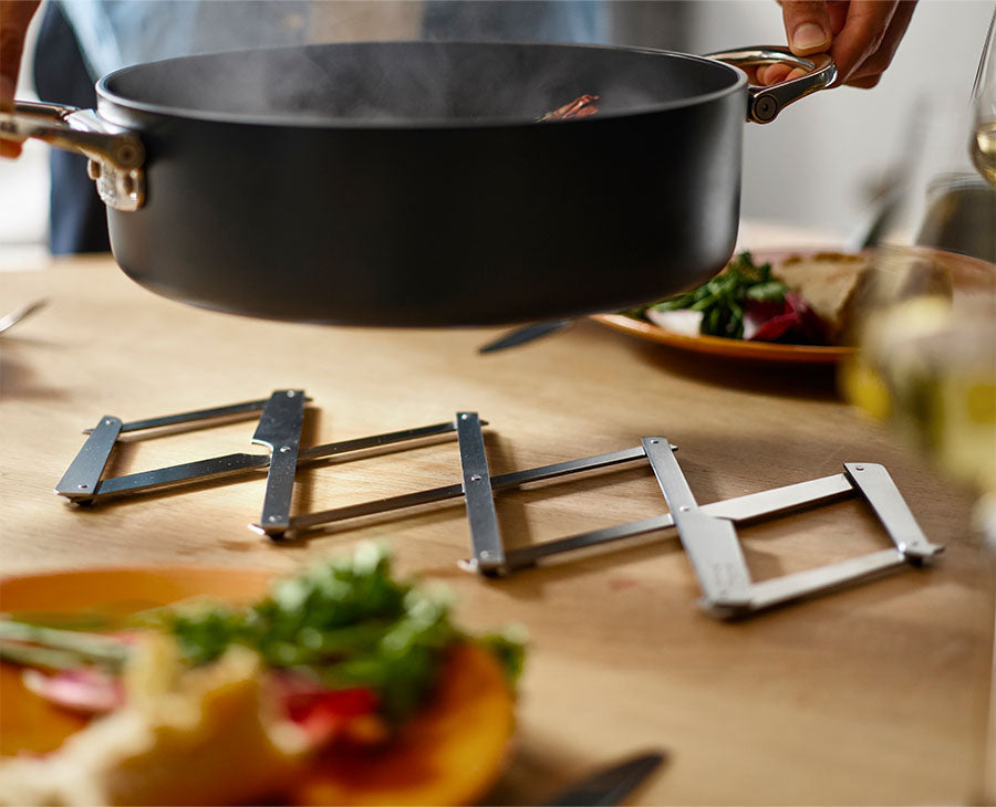 Compact Saucepan, Trivet & Utensil Set