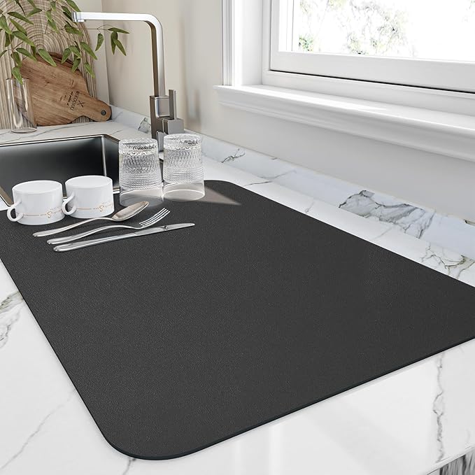 Fast-Drying Kitchen Dish Mat | Ultra-Absorbent Diatomite