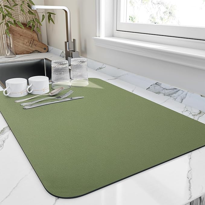Fast-Drying Kitchen Dish Mat | Ultra-Absorbent Diatomite