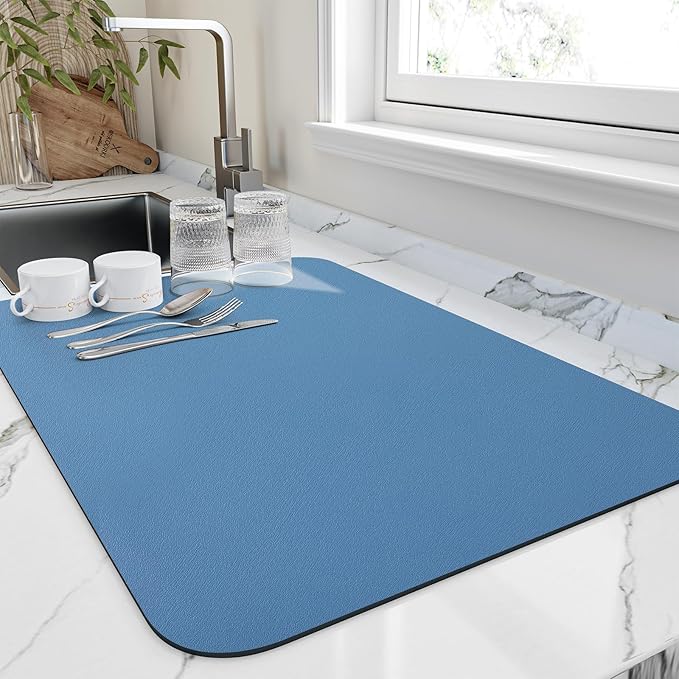 Fast-Drying Kitchen Dish Mat | Ultra-Absorbent Diatomite