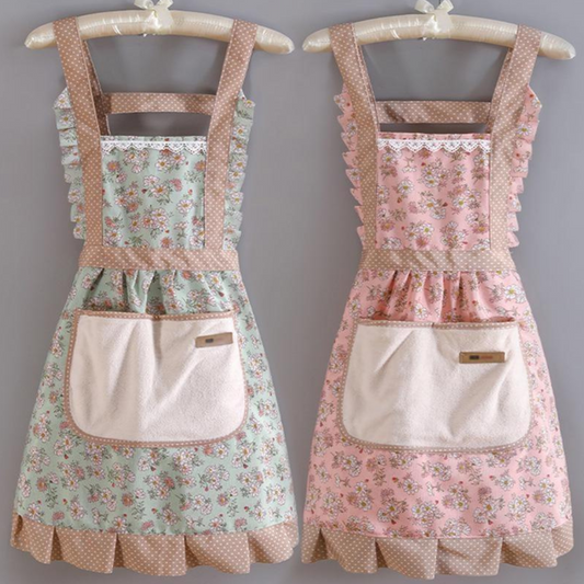 Floral Chic Kitchen Apron for Women