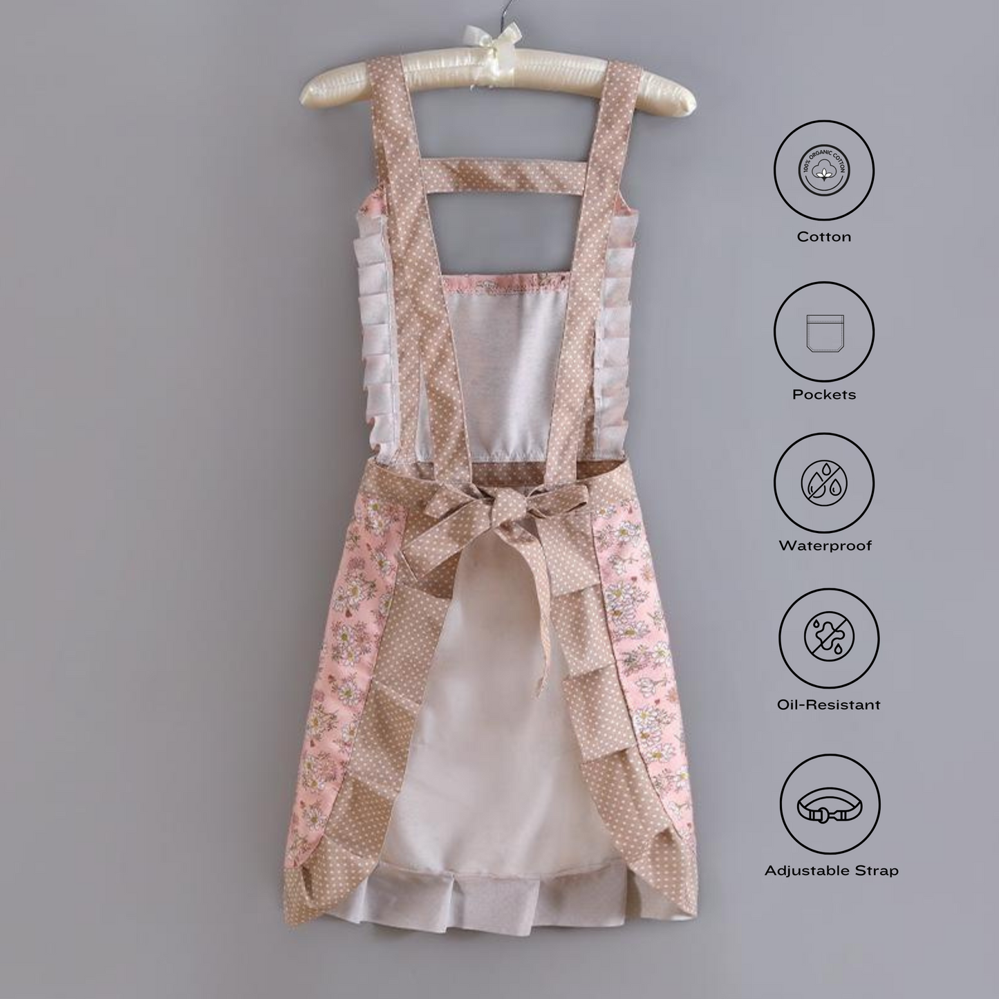 Floral Chic Kitchen Apron for Women