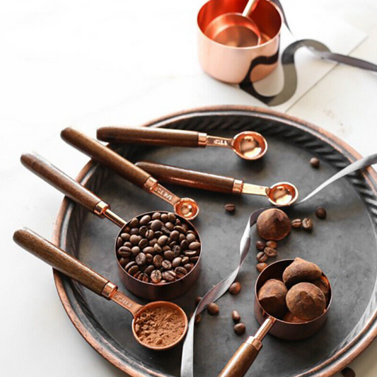 Elegant Gleam Copper Measuring Tools for Kitchen
