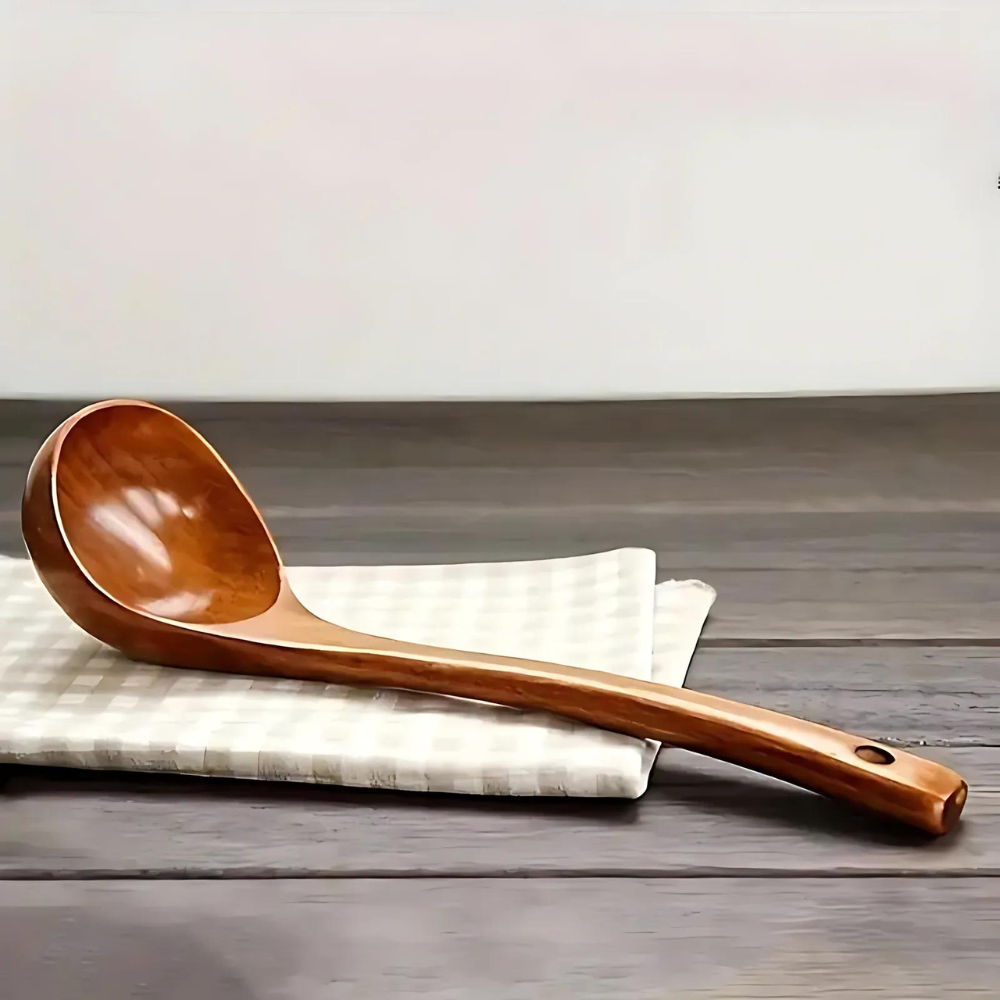 Eco-Friendly Natural Wood Soup Spoon