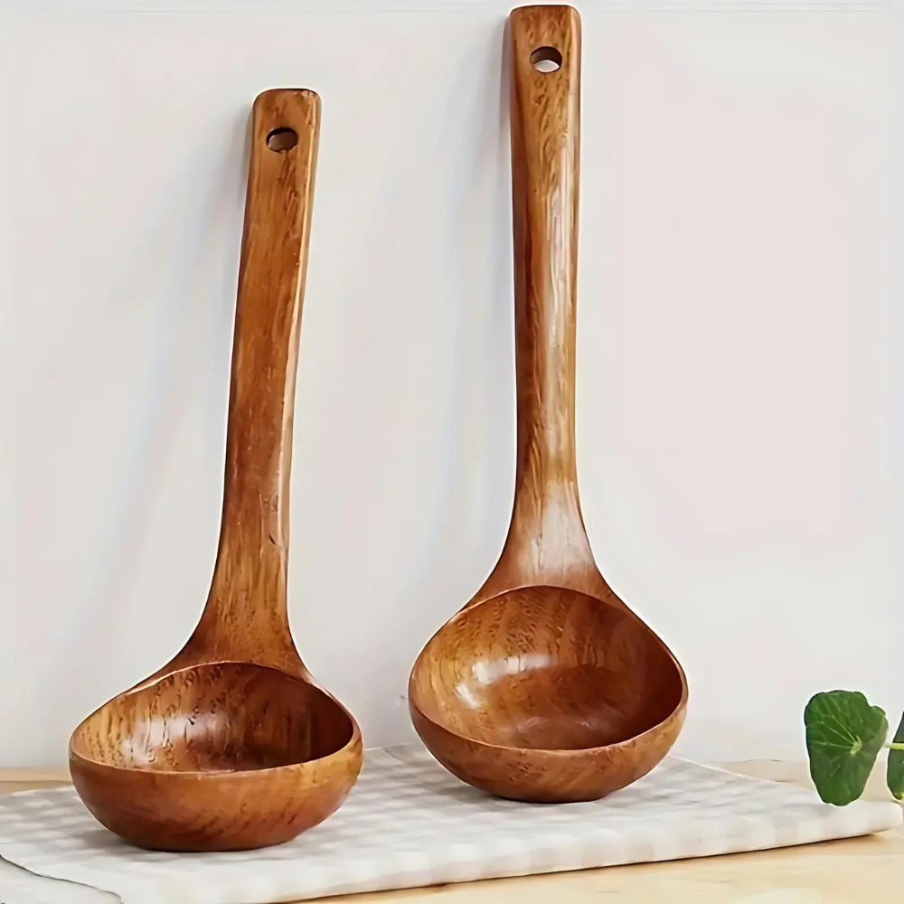 Eco-Friendly Natural Wood Soup Spoon